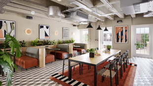 Dufours CGI view into banquette