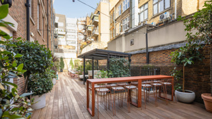 Dufours new terrace looking up